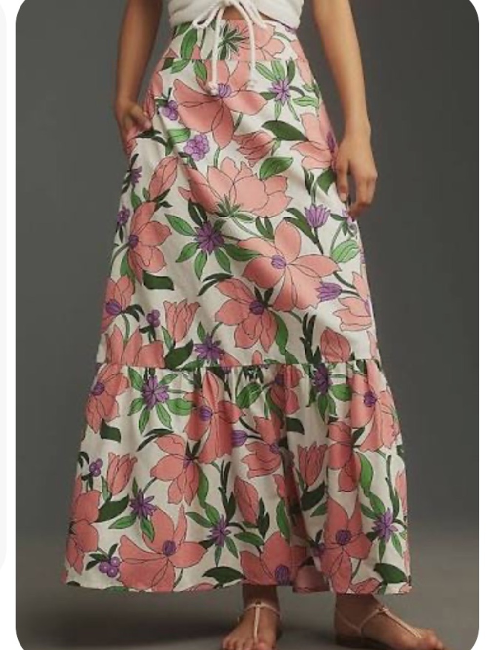 Banjanan floral midi skirt